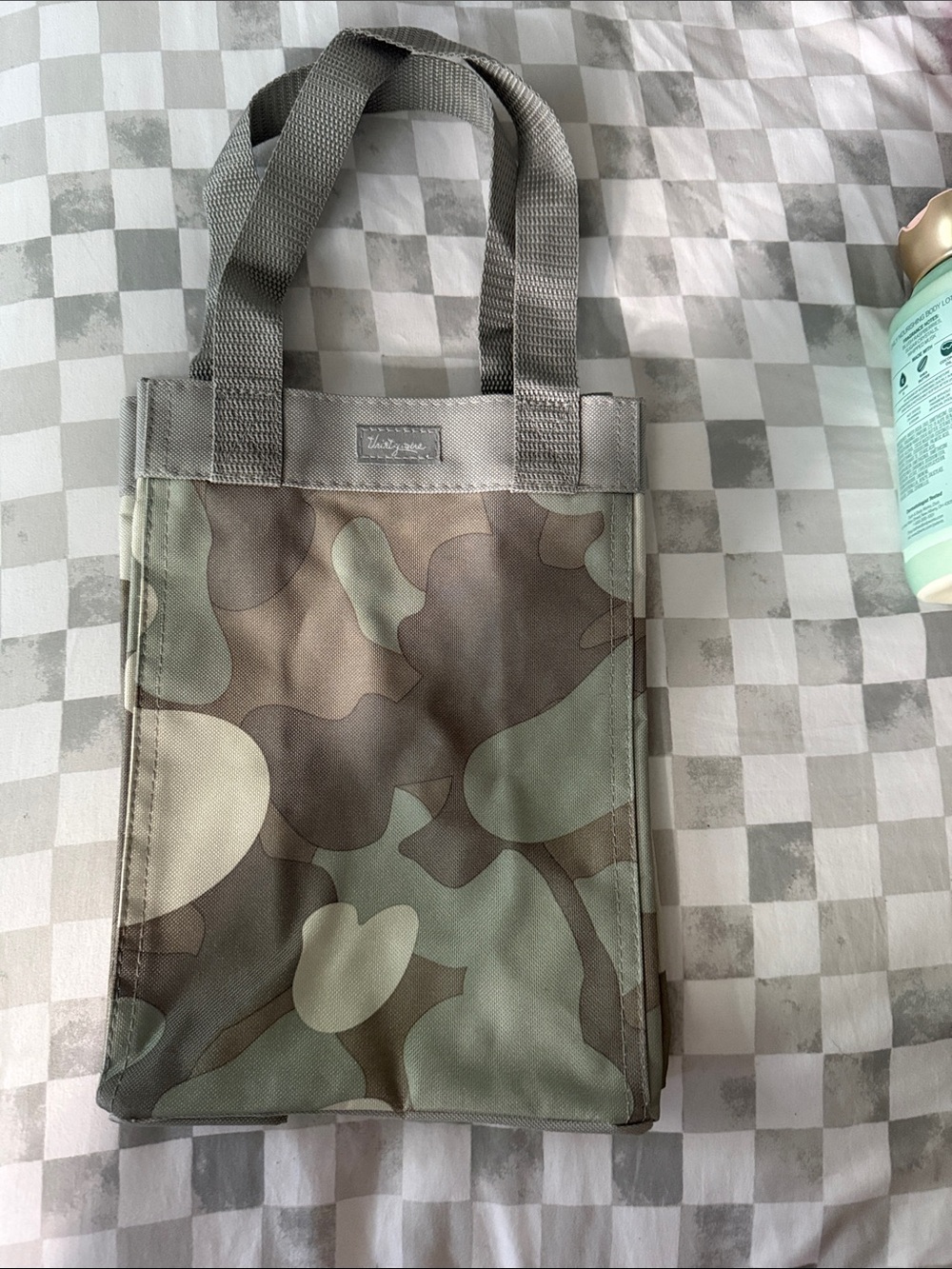 thirty-one Camo Mini Tote in Green and Brown